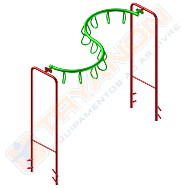 ESCADA HORIZONTAL EM S COM PUNHOS