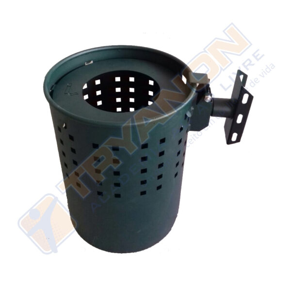 LIXEIRA PARA POSTES MODELO ORION (Capacidade 60lts)